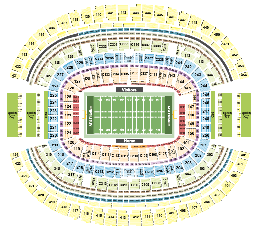 AT&T Stadium Dallas Cowboys Seating Chart